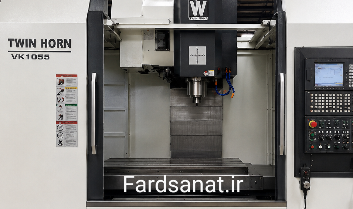  دستگاه فرز CNC عمودی توئین هورن TWIN HORN VK1055 | برندXET 