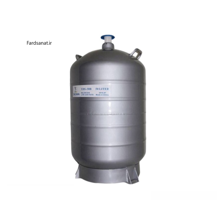 فلاسک ازت مایع 50 لیتری بیمارستانی نقره ای دهانه 8 سانت دو درب 
